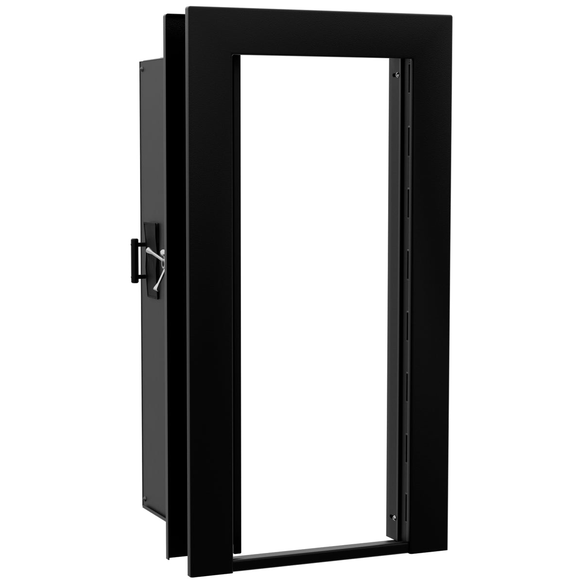 Vault Door Series | In-Swing | Left  Hinge | Black Textured | Electronic Lock - open