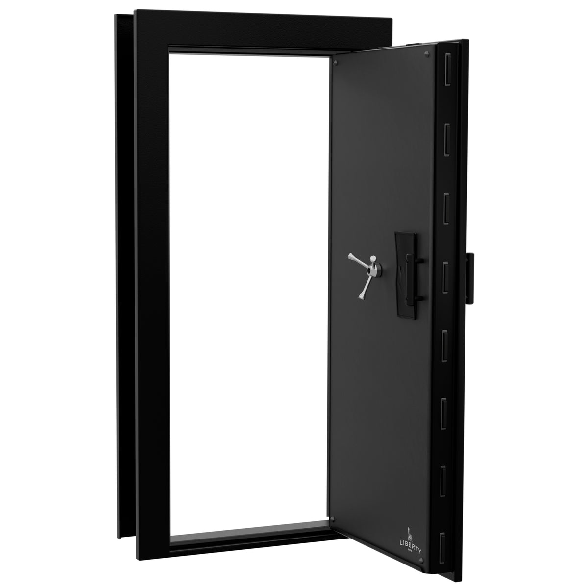 Vault Door Series | Out-Swing | Right  Hinge | Black Textured | Electronic Lock - open