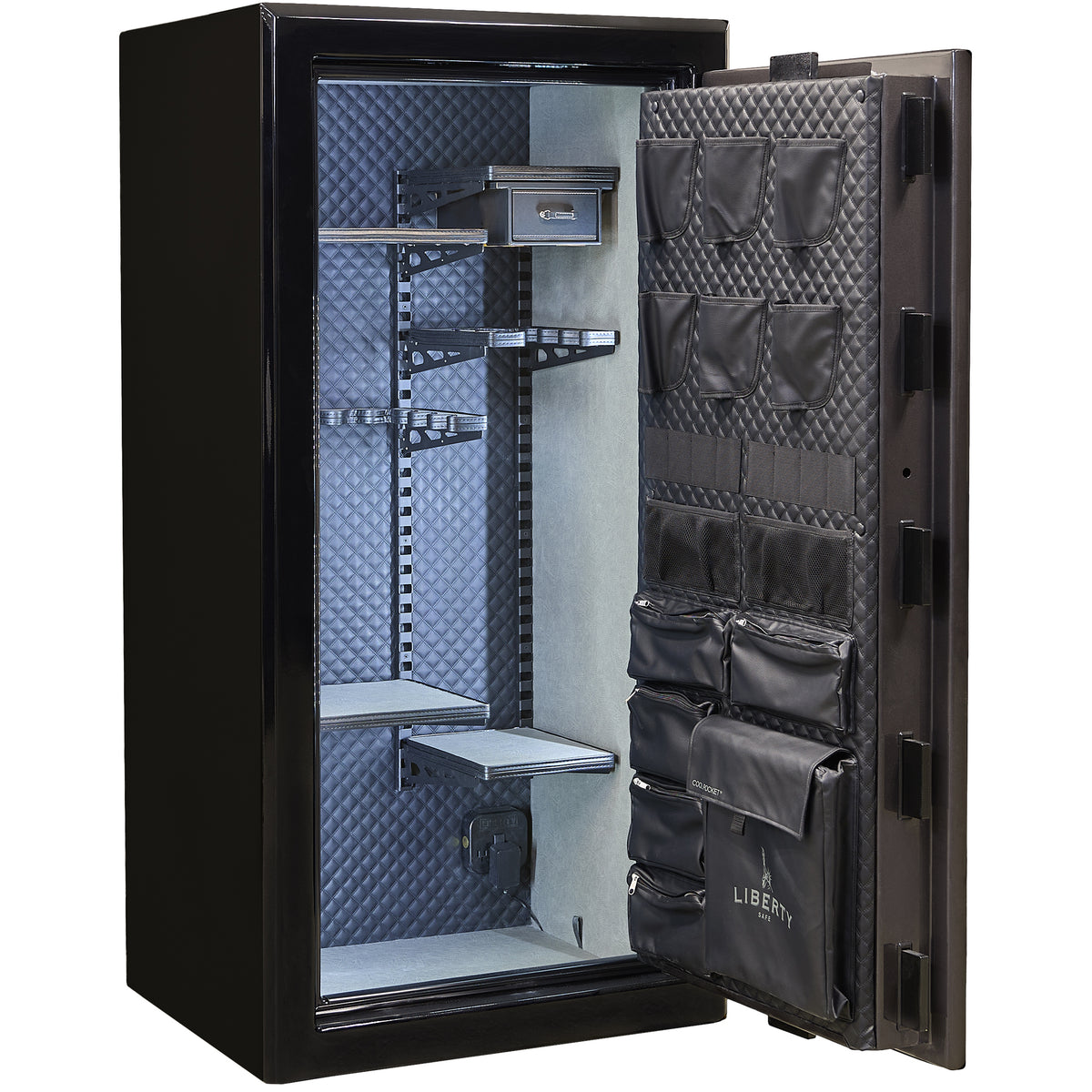Presidential Series | Level 10 Security | 2.5 Hours Fire Protection | 25 | Dimensions: 60"(H) x 30"(W) x 24.75"(D*) | Gray Charcoal Gloss | Electronic Lock - Open