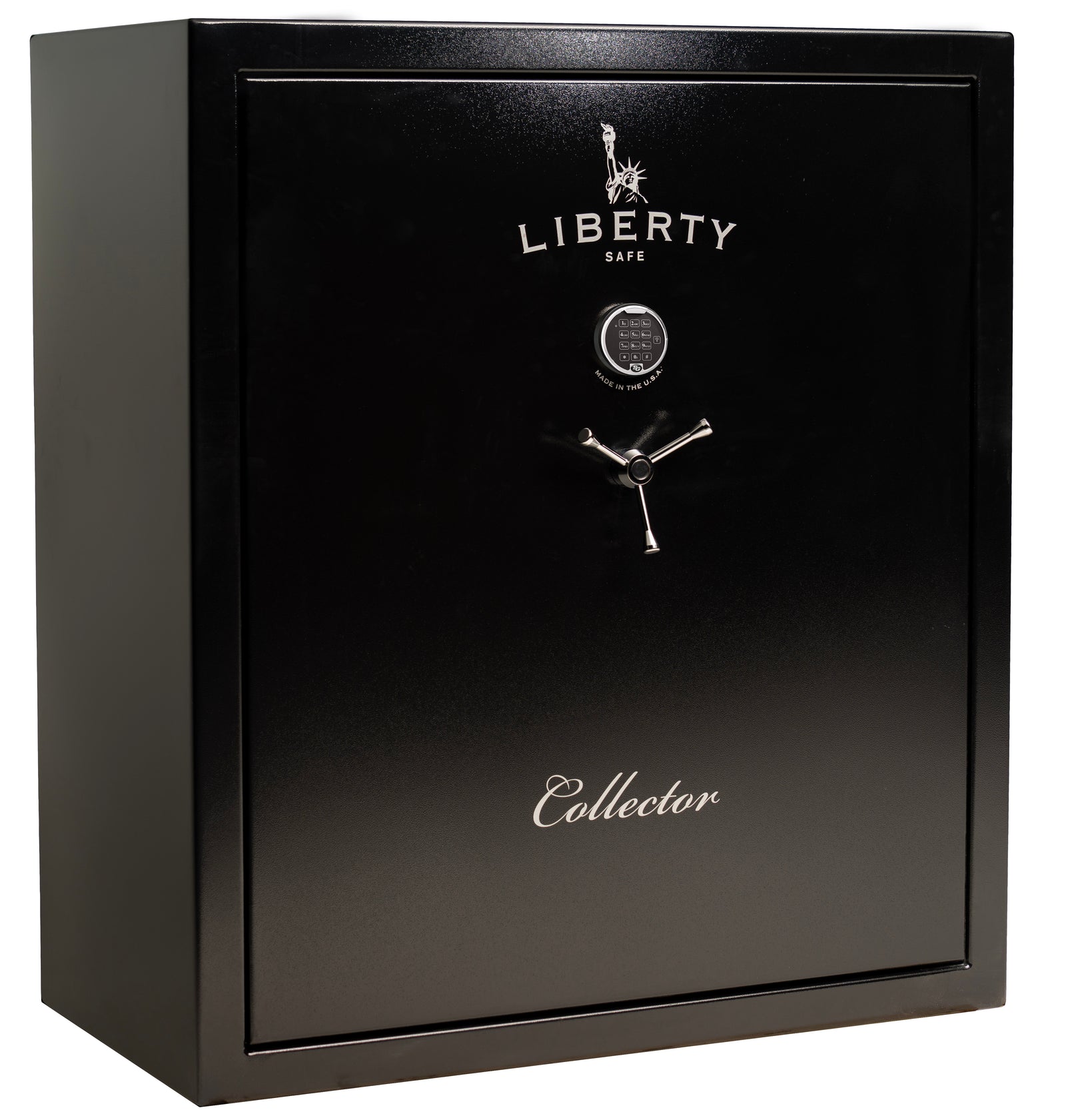 Collector Series | Level 7 Security | 110 Minute Fire Protection - Collector | Dimensions: 60.5"(H) x54"(W) x 27.5"(D*) | 6 in 1 Flex Interior / Black Textured / Electronic